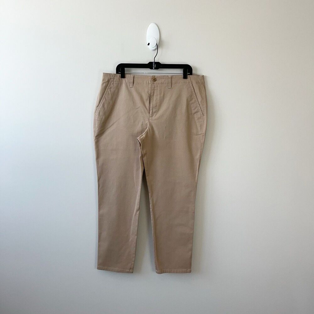 Lauren Ralph Lauren Women’s Khaki Chino Pants Cotton Blend Tapered Leg Size 16